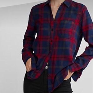 Express Boyfriend Flannel Shirt